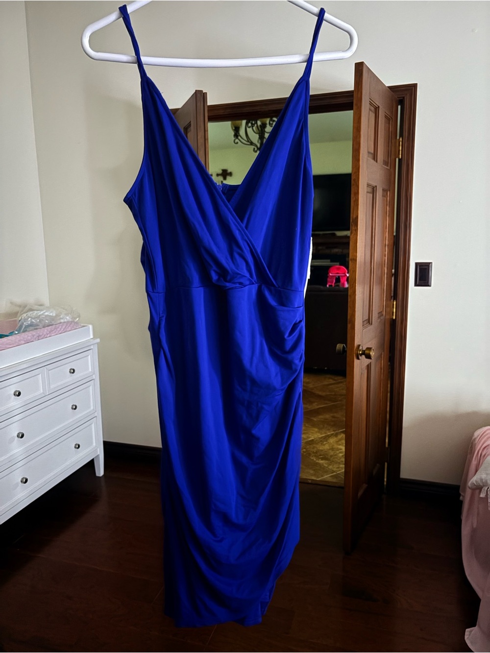 Grace Karin Royal Blue Spaghetti Strap V-Neck Maxi Dress